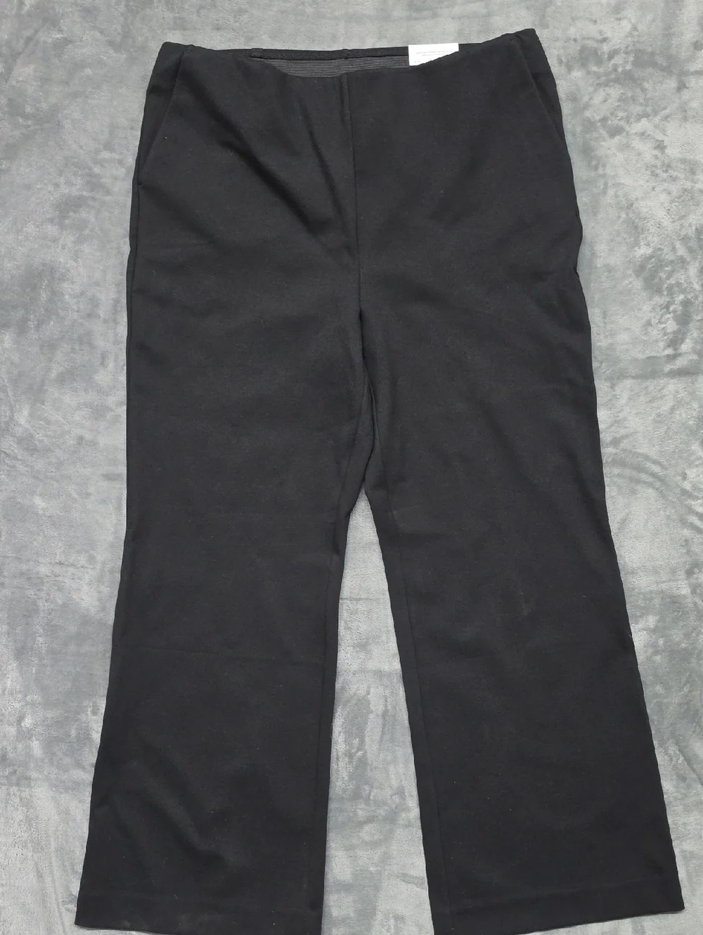 Chico's Black Pull on elastic waist So Slimming Trousers sz 3.5 (18)